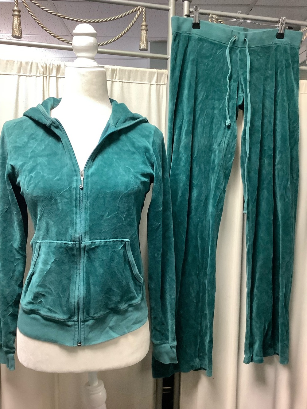 Juicy Couture Velvet Hoodie Pants 32 x 32 Tracksuit Set